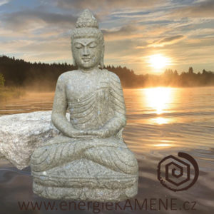 Buddha - říční kámen Bali - Energie kamene - exkluzivní originál